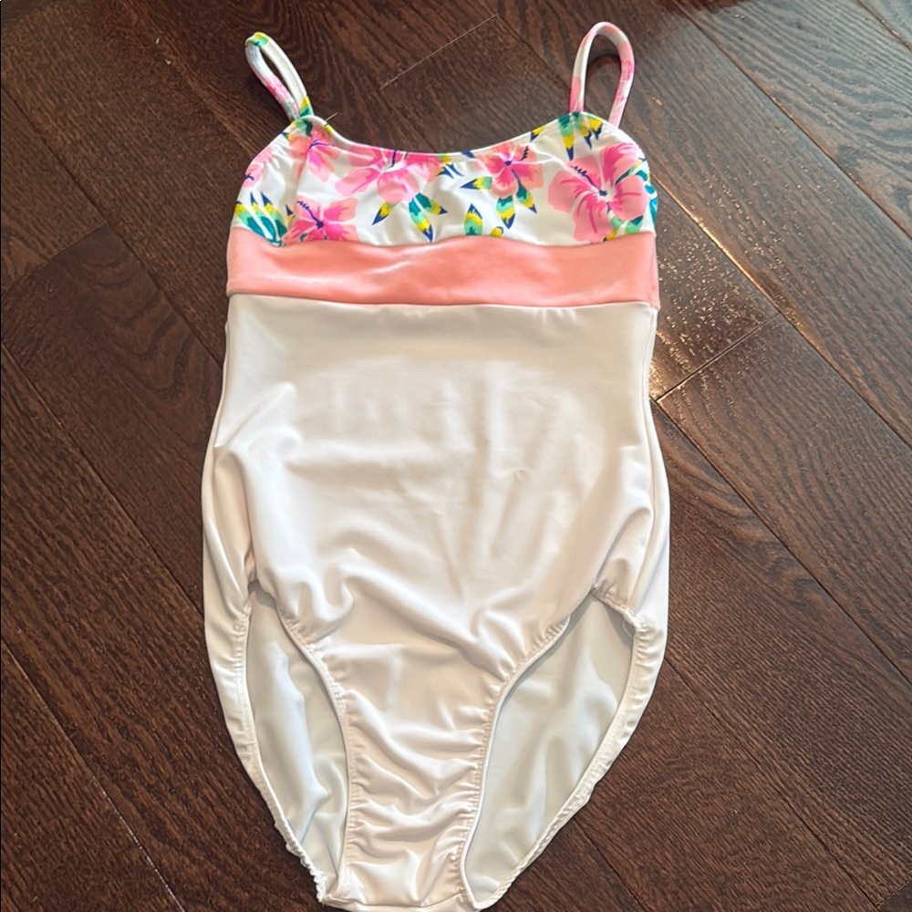 Capezio leotard - Floral Pink